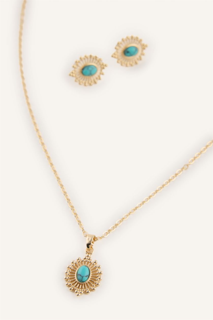 Kadın Altın Kadın 2'li Takı Seti