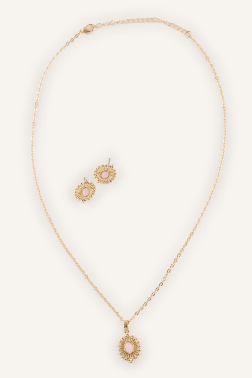 Kadın Altın Kadın 2'li Takı Seti