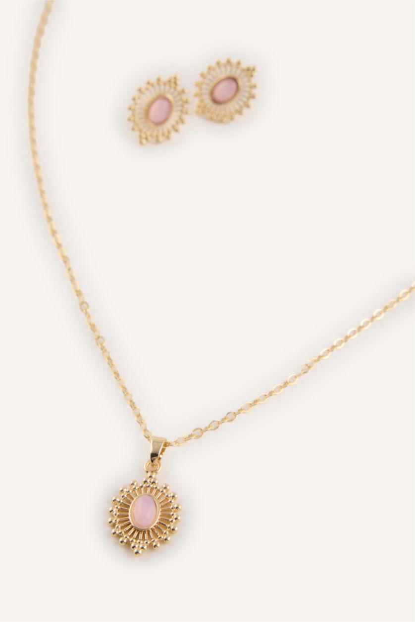 Kadın Altın Kadın 2'li Takı Seti