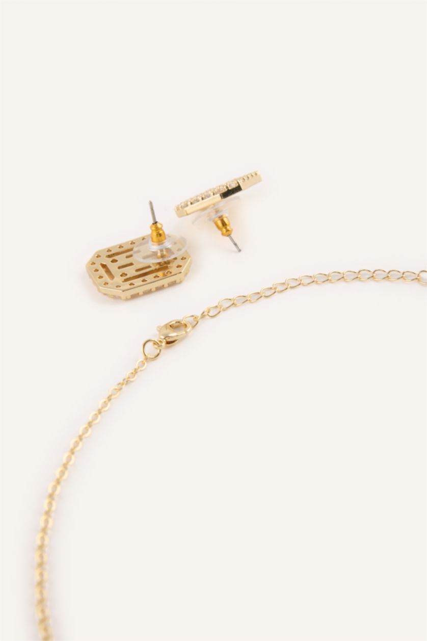 Kadın Altın Kadın 2'li Takı Seti