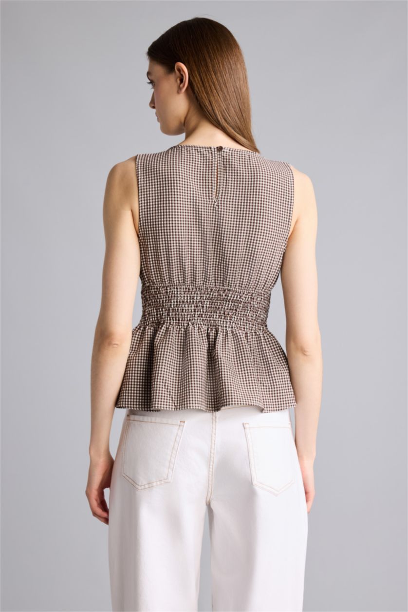 Women Brown Slim Fit Wowen Fabrics