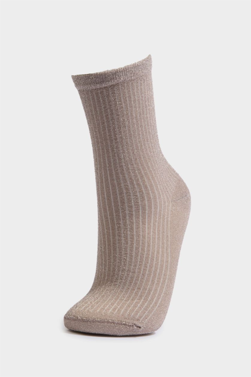 Kadın Karma Kadın Parıltılı 2'li Pamuklu Uzun Çorap