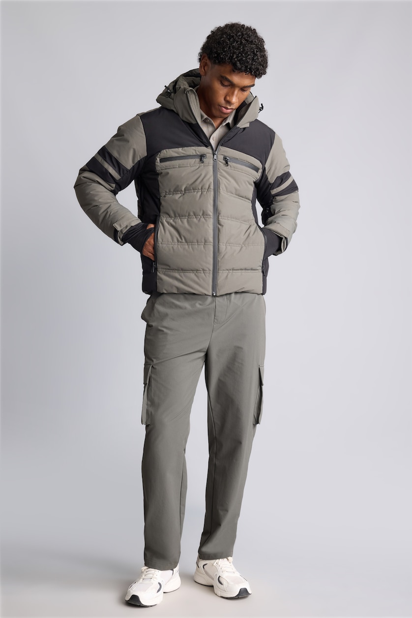 Men Dark Khaki Zipper