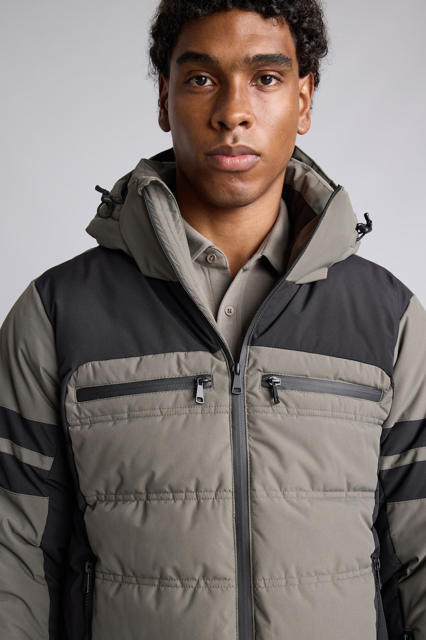 Men Dark Khaki Zipper