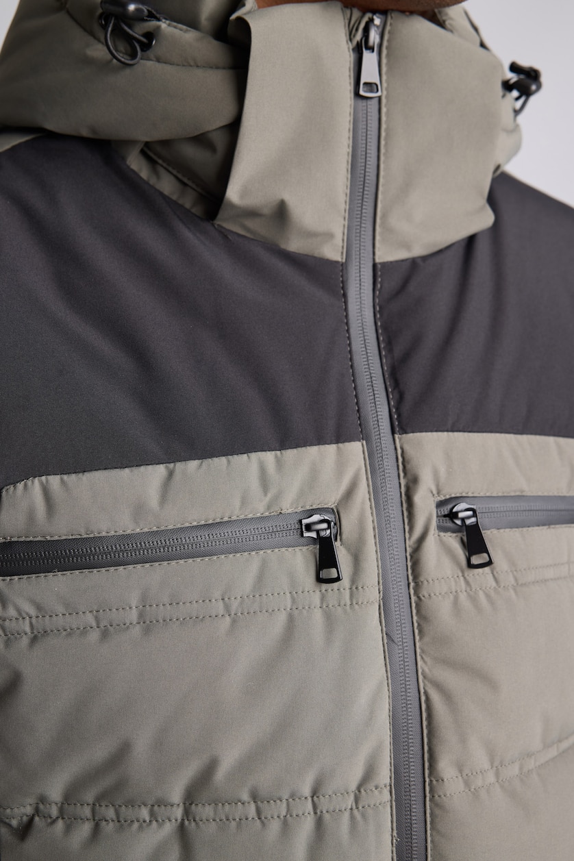Men Dark Khaki Zipper