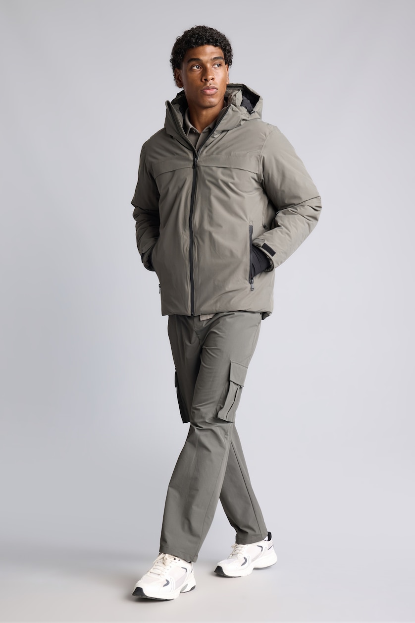 Men Dark Khaki Zipper