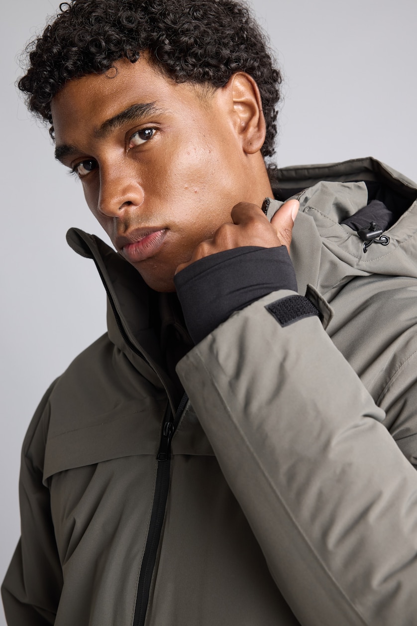 Men Dark Khaki Zipper