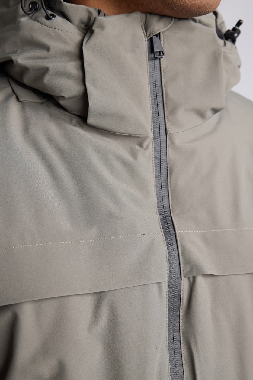 Men Dark Khaki Zipper