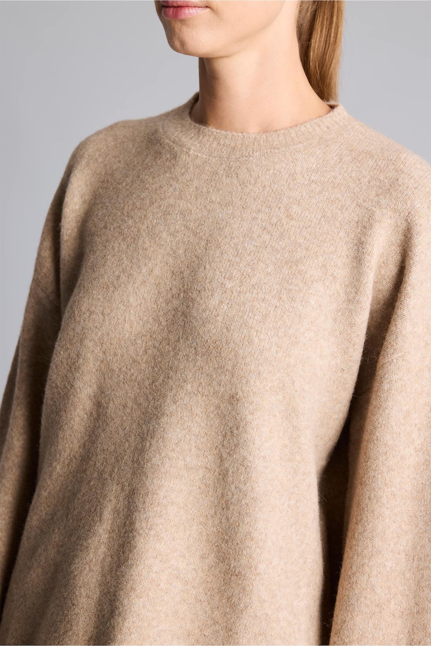 Women Beige Regular Fit Knitwear Tunic