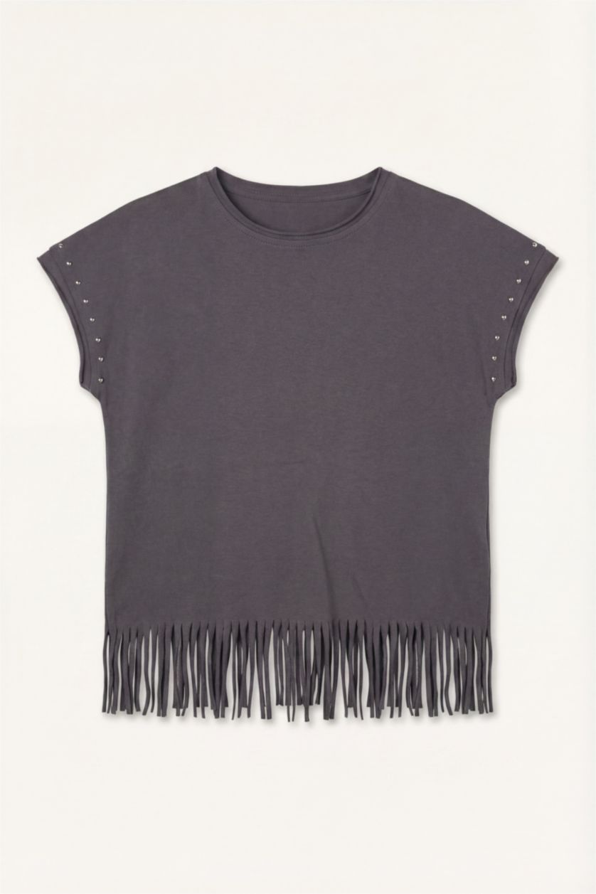 Young Girls - Teen Girls Anthracite Short Sleeve T-Shirt