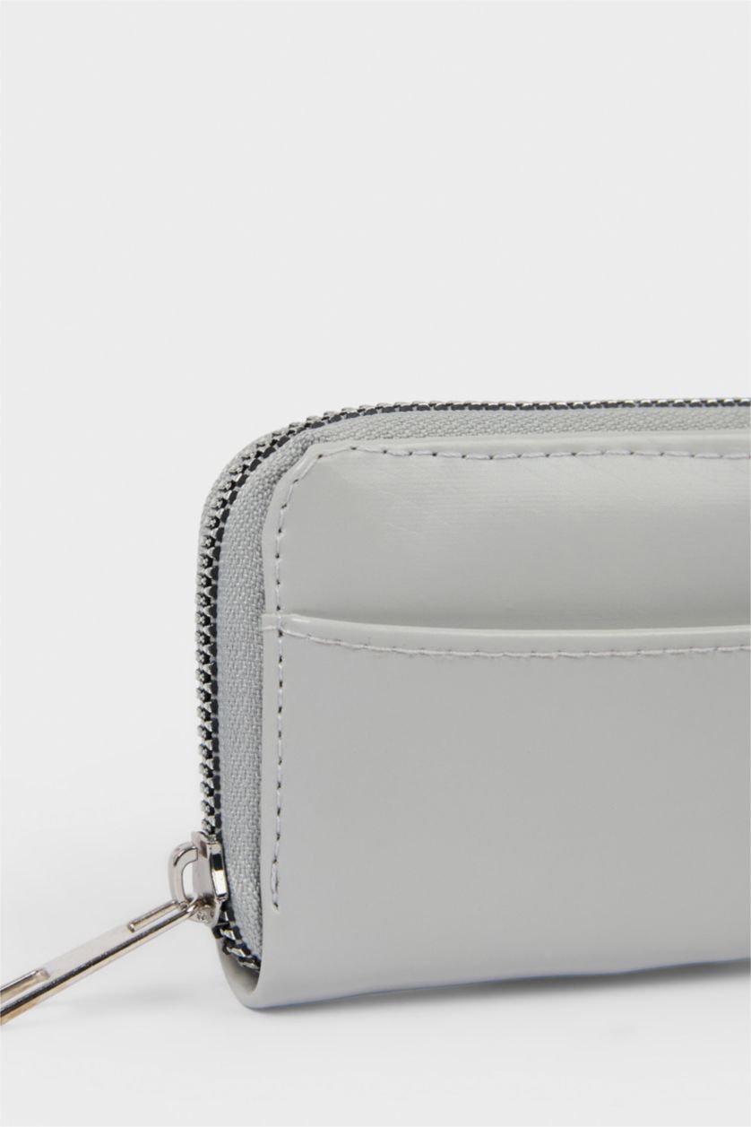 Kadın Açık Gri Kadın Bozuk Para Çantası