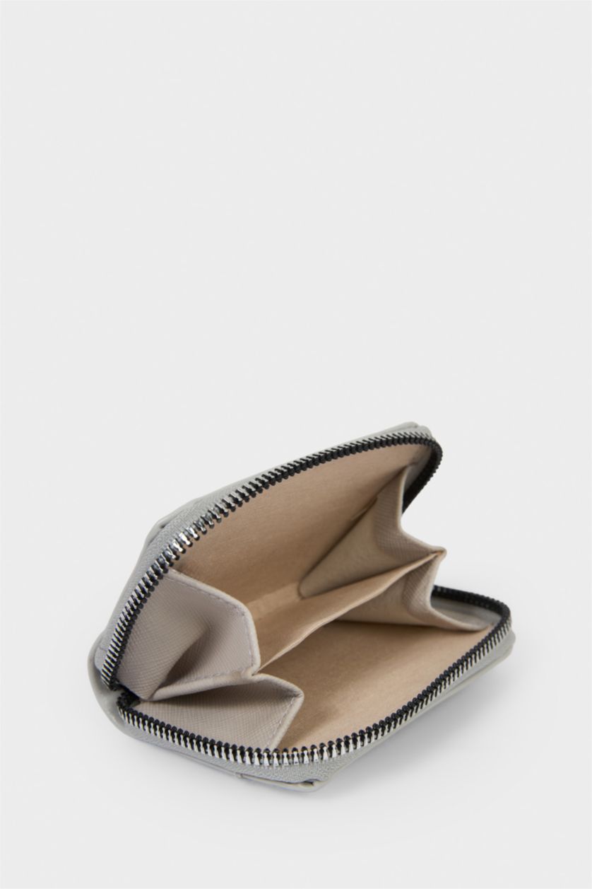 Kadın Açık Gri Kadın Bozuk Para Çantası