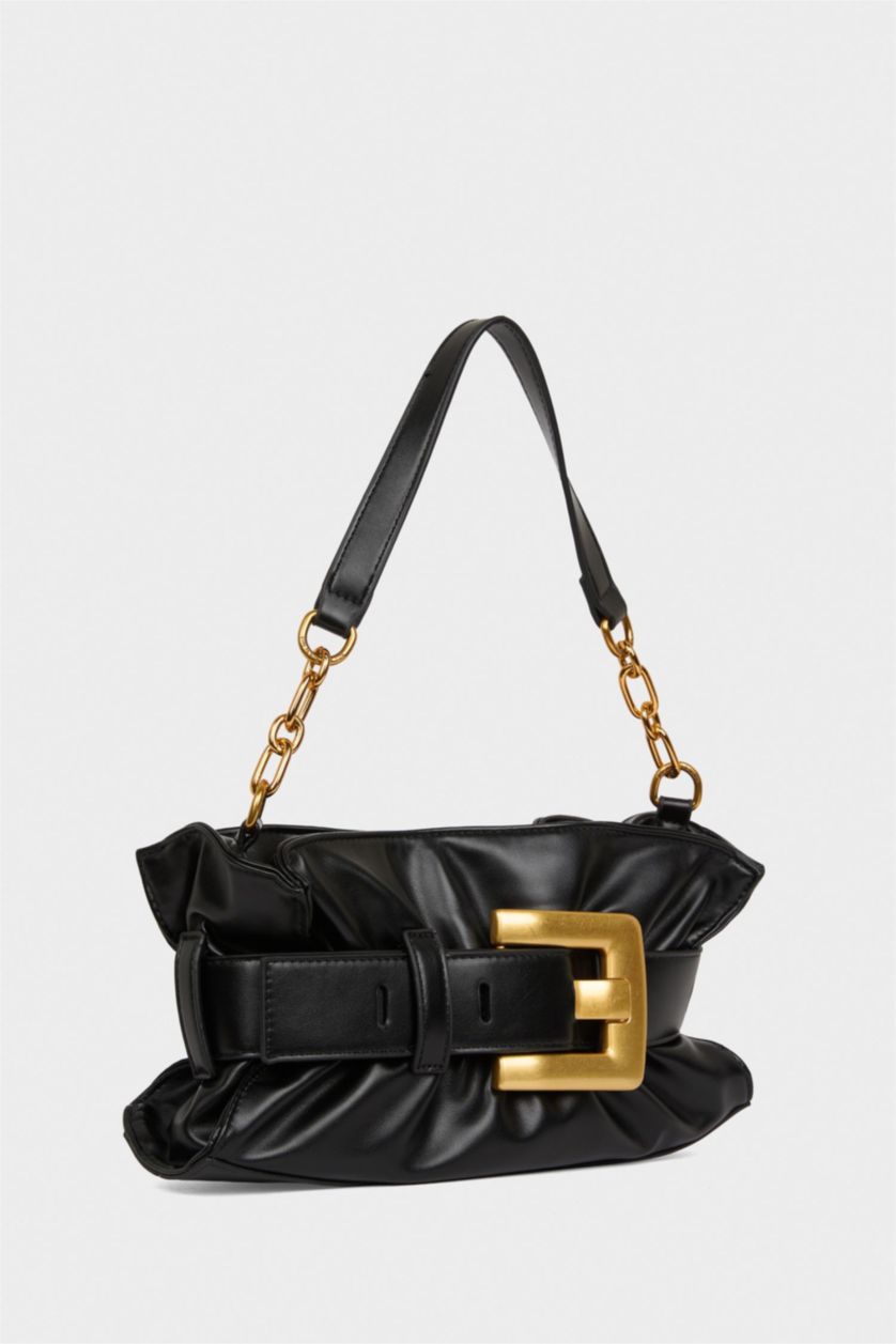 FEMME Noir Sac en simili cuir pour femme