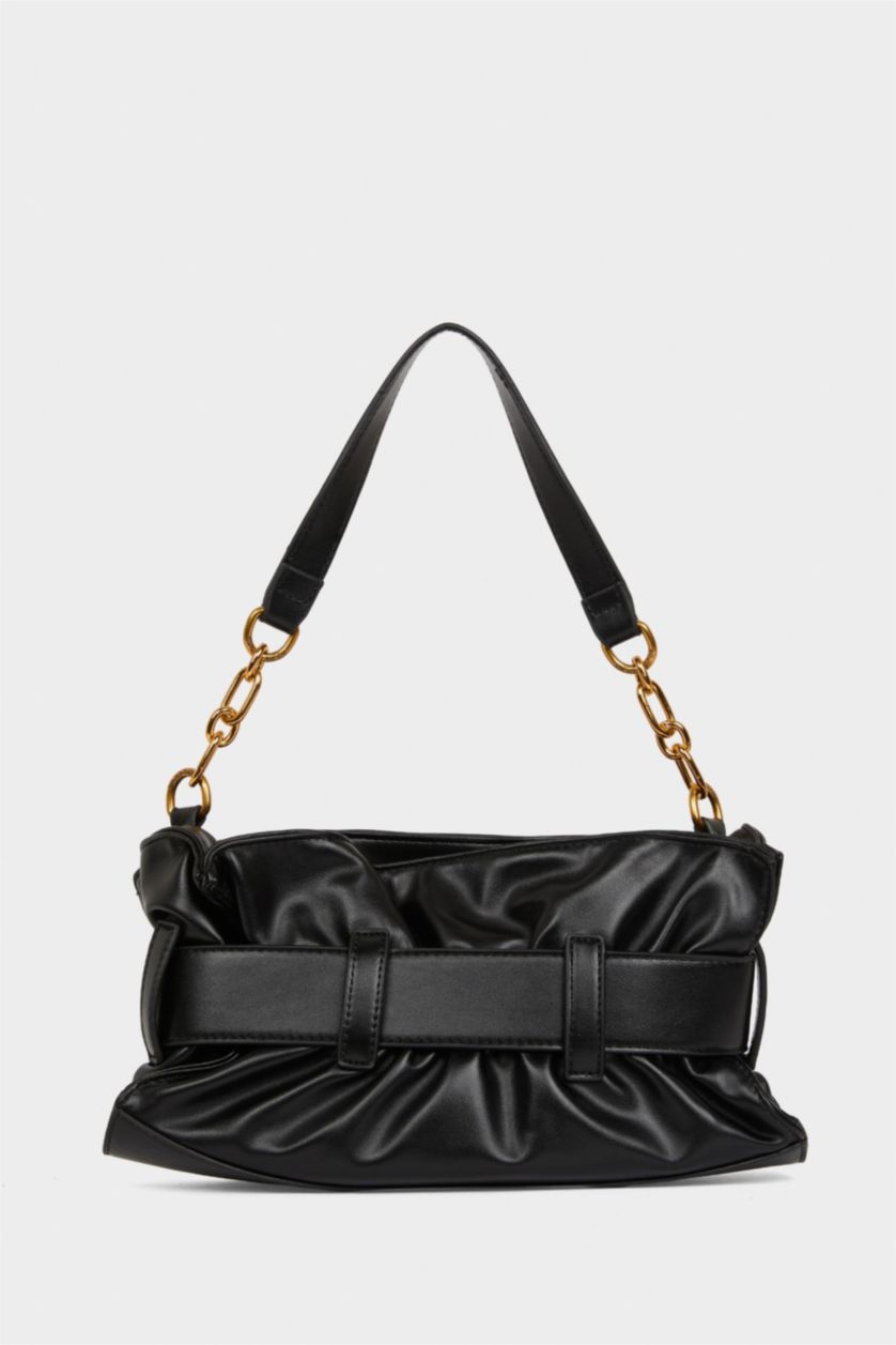 FEMME Noir Sac en simili cuir pour femme