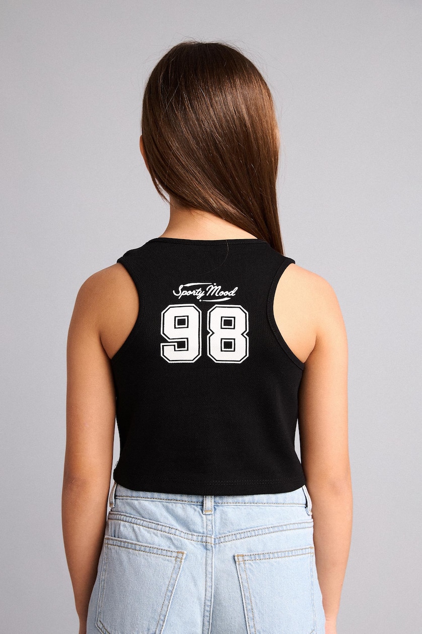 Girls & Teens Black Girl Slogan Pique Tank Top