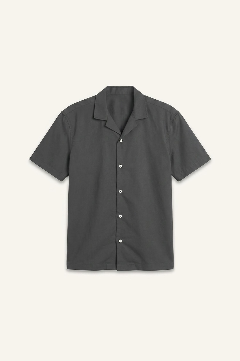 MAN Anthracite Regular Fit Cotton Short Sleeve Shirt