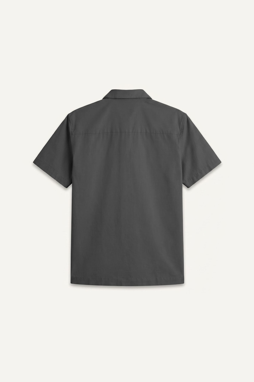 MAN Anthracite Regular Fit Cotton Short Sleeve Shirt