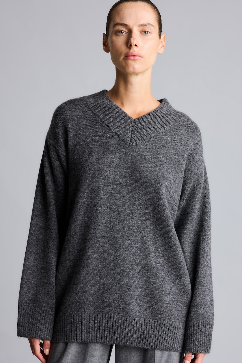 WOMAN Anthracite Melange Relax Fit Knitwear Tunic