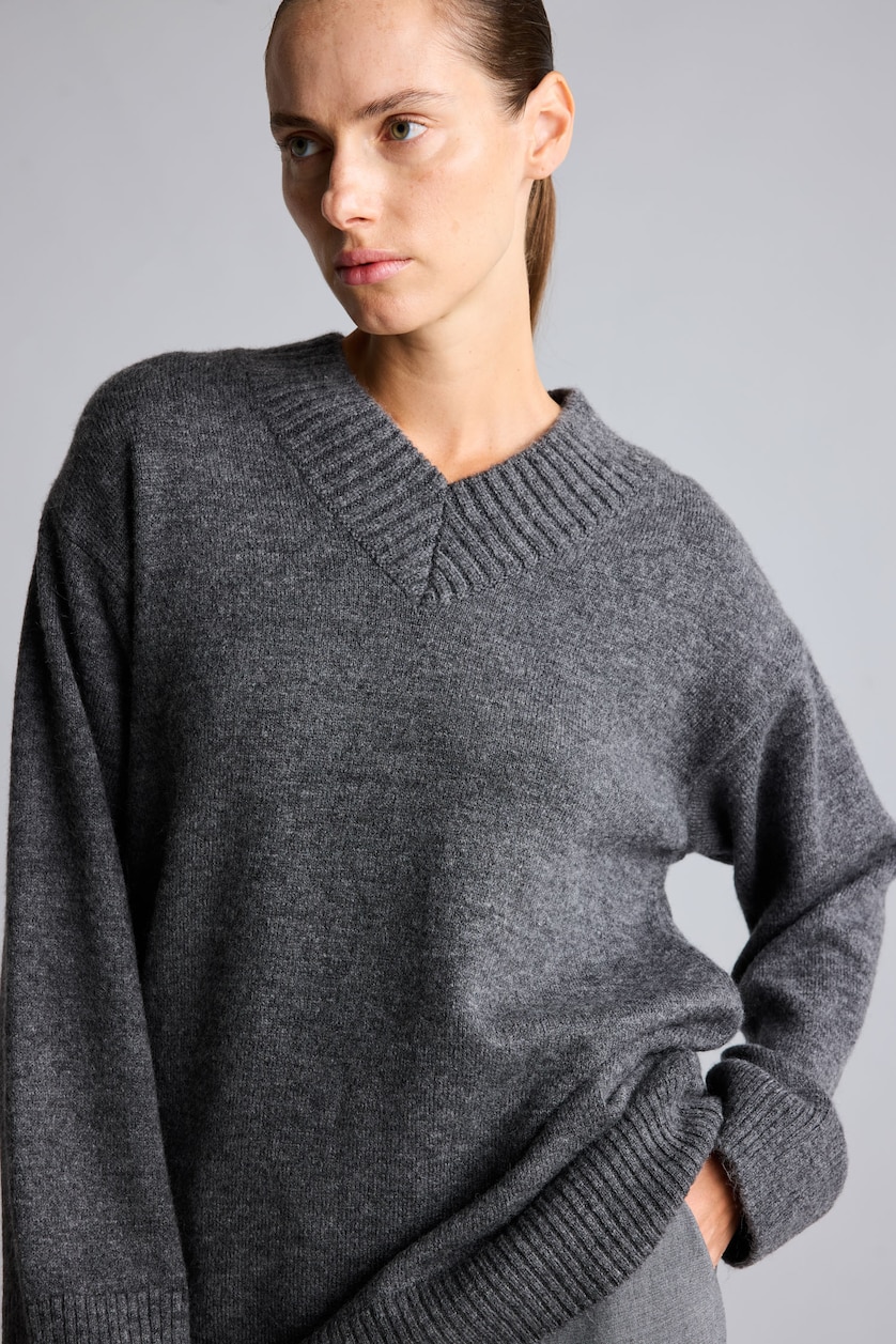 WOMAN Anthracite Melange Relax Fit Knitwear Tunic