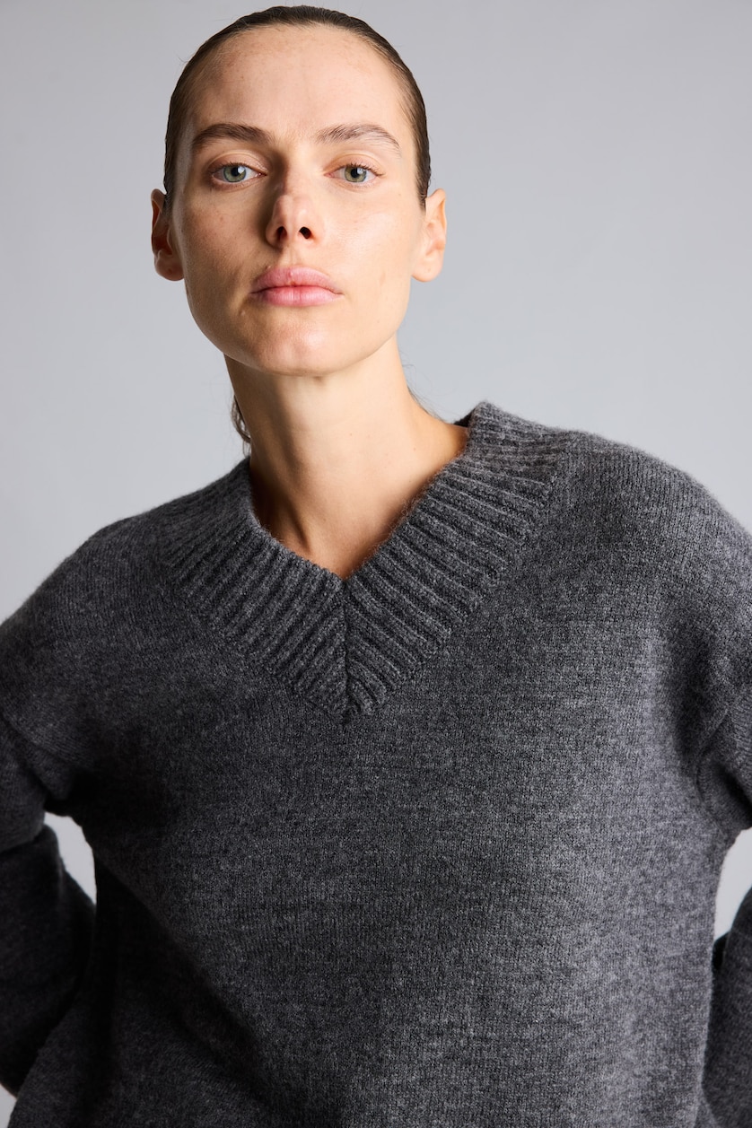 WOMAN Anthracite Melange Relax Fit Knitwear Tunic