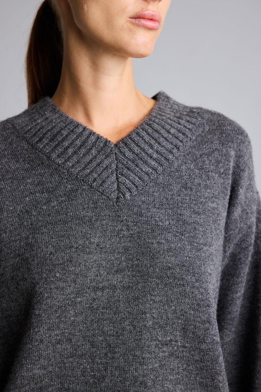 WOMAN Anthracite Melange Relax Fit Knitwear Tunic