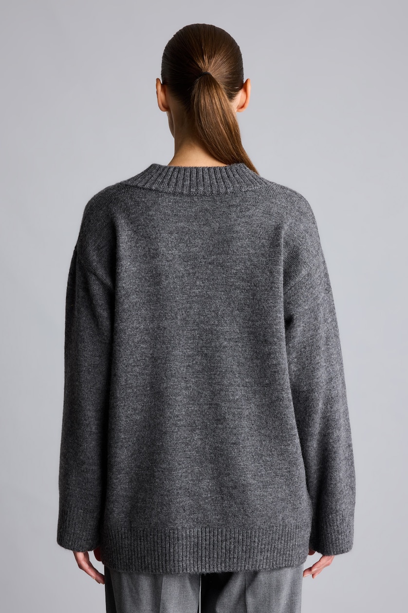 WOMAN Anthracite Melange Relax Fit Knitwear Tunic