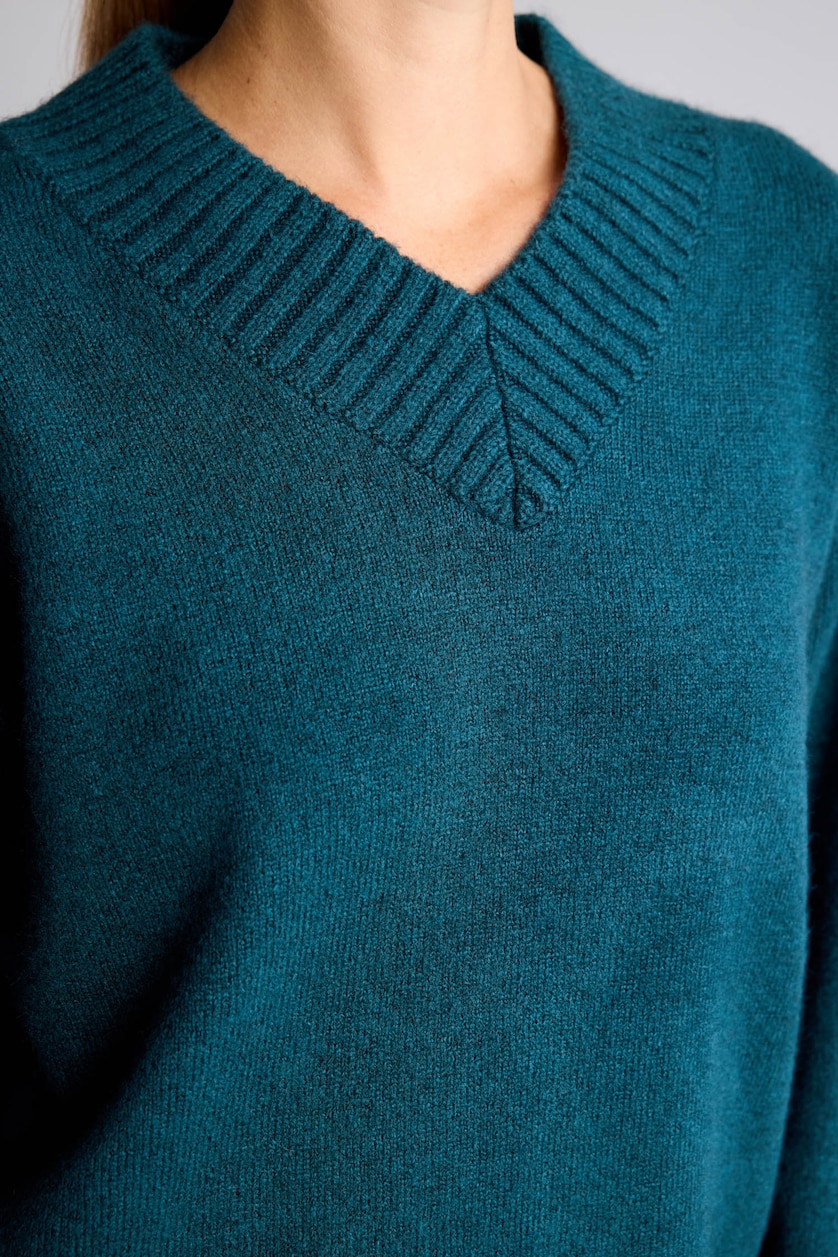 Women Petrol Relax Fit Knitwear Tunic