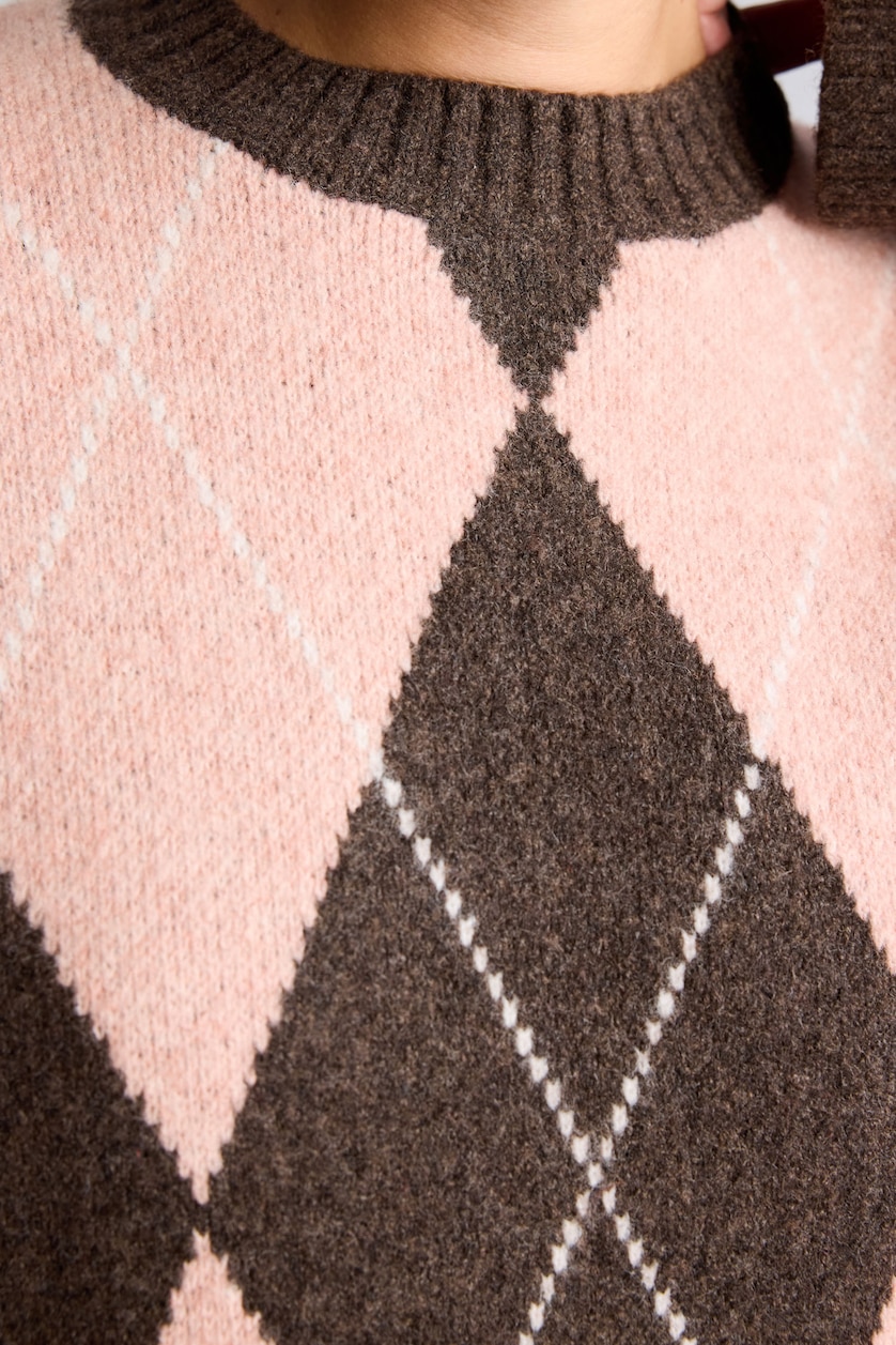 نساء بني Relaxed Fit Knitted Tunic