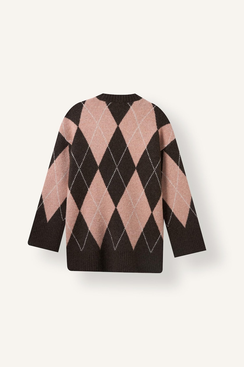 نساء بني Relaxed Fit Knitted Tunic