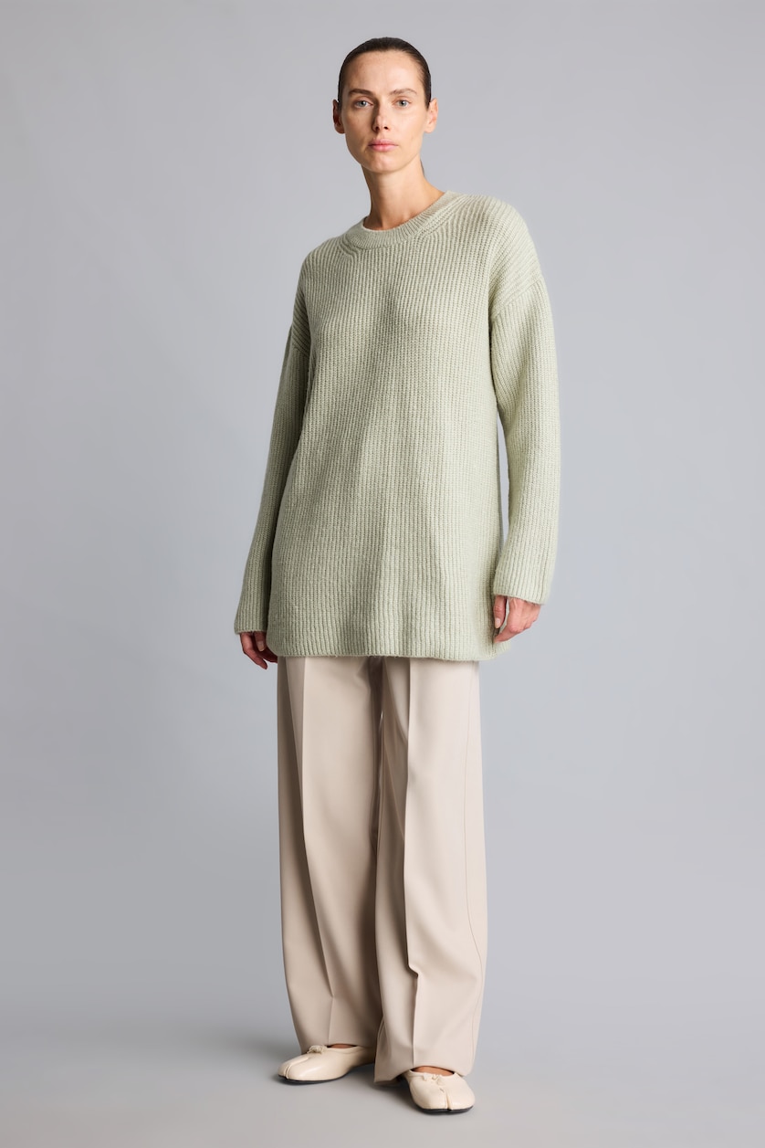 Women Mint Relax Fit Knitwear Tunic