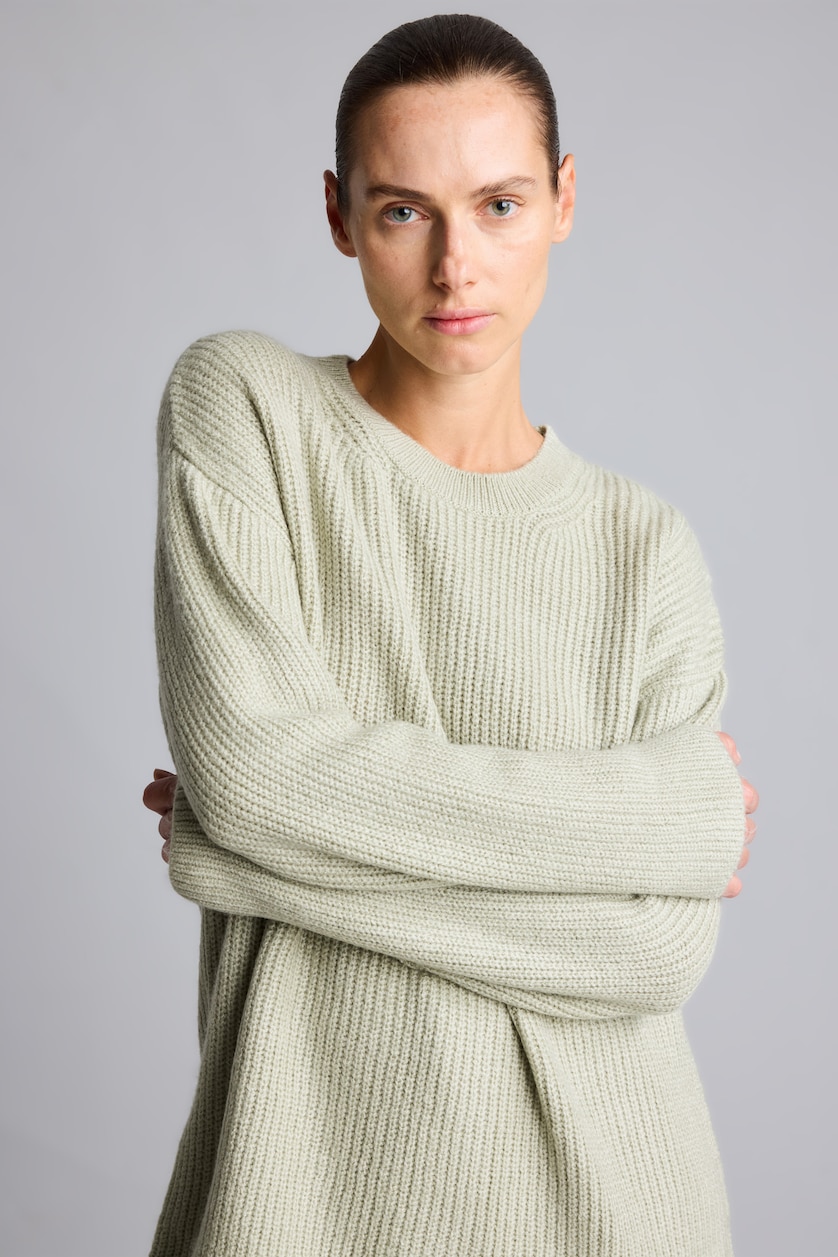 Women Mint Relax Fit Knitwear Tunic