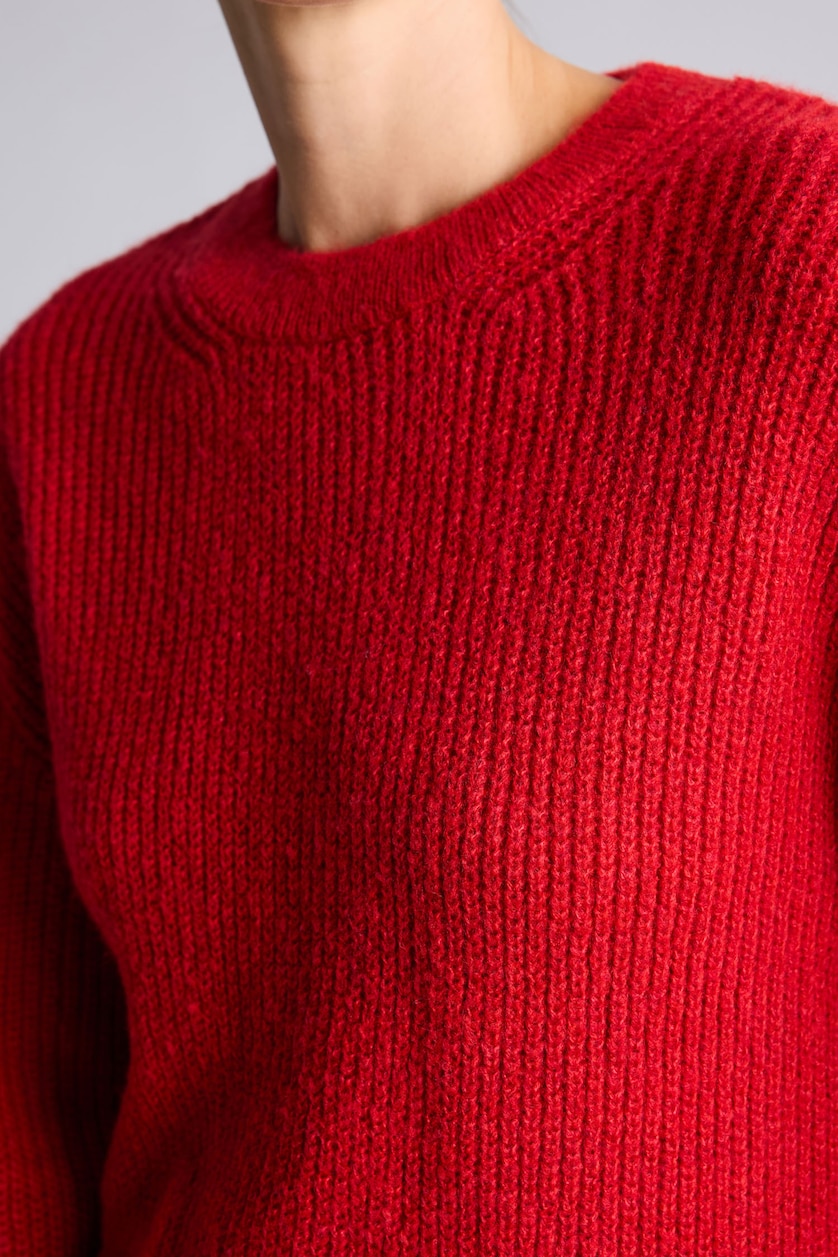 Kadın Kırmızı Fitilli Relaxed Fit Tunik