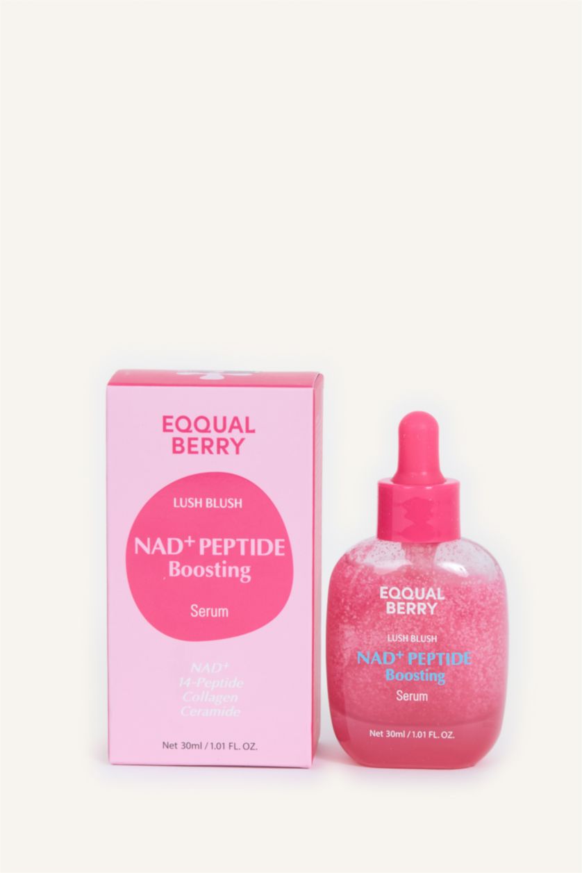 Woman Dark Pink Eqqualberry NAD+ Peptide Boosting Anti-Aging Serum for Fine Lines and Loss of Elasticity 30ml