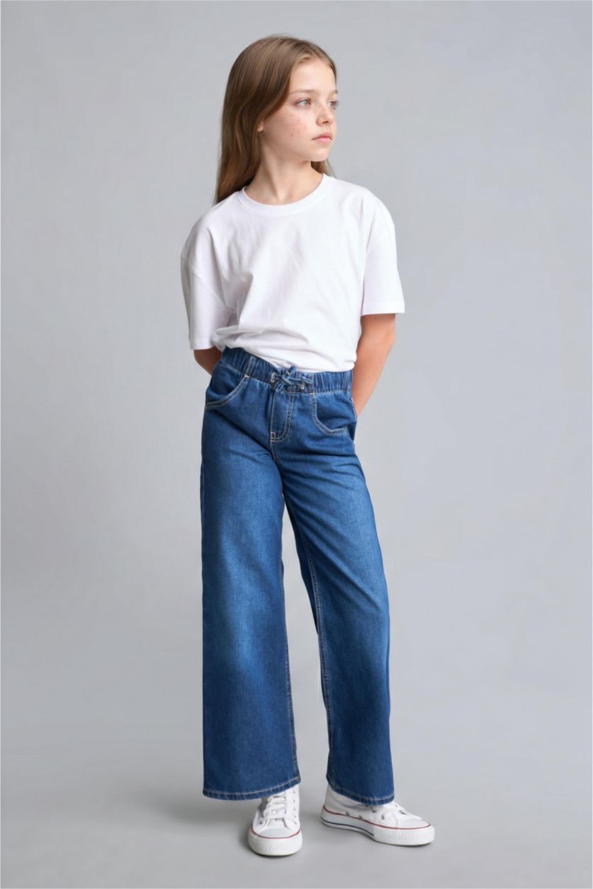 GIRLS & TEENS Blue Wide Leg Jeans
