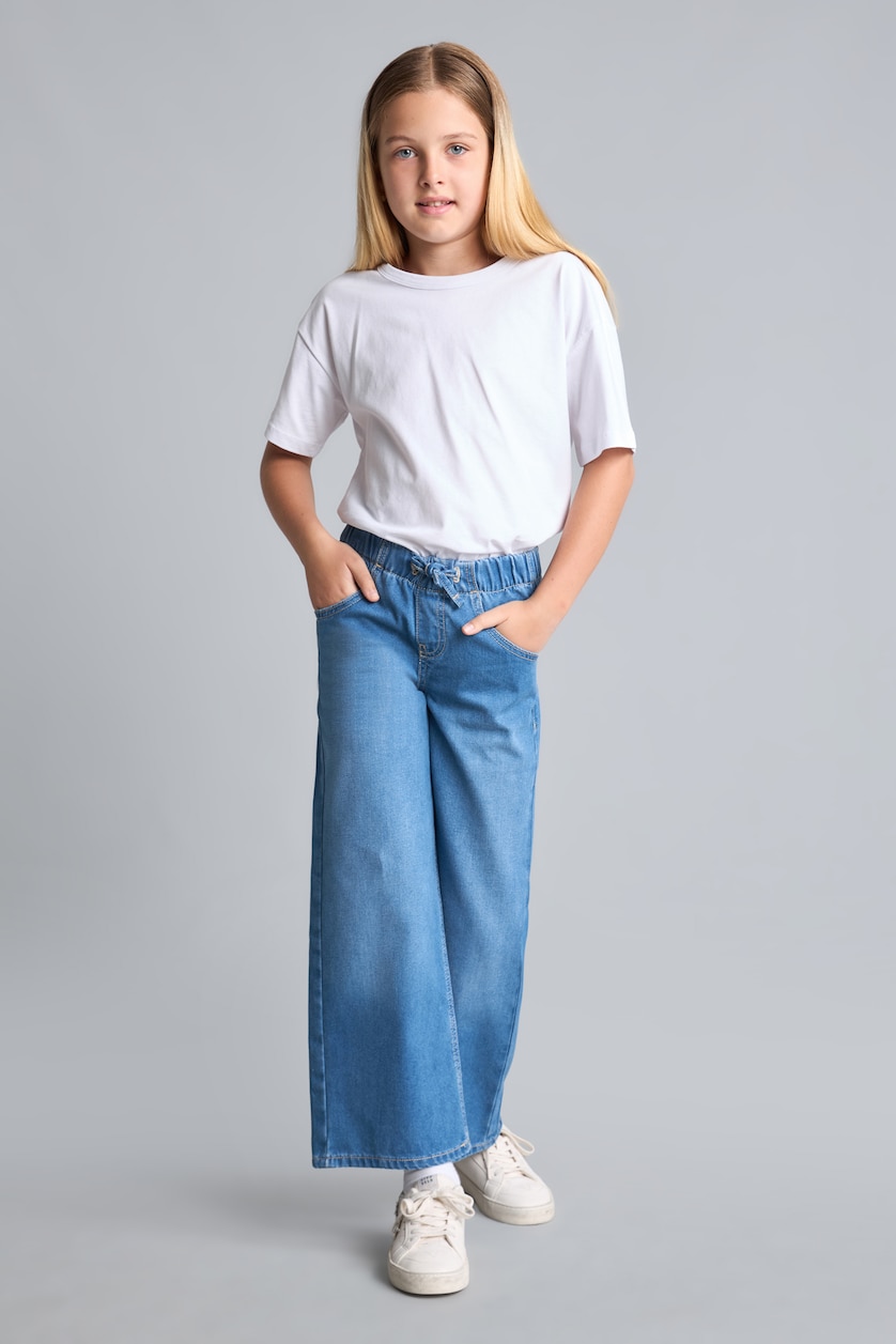 GIRLS & TEENS Light Blue Girl Wide Leg Jeans