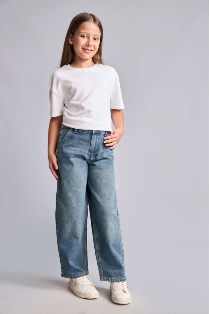Young Girls - Teen Girls Blue Baggy Fit Jeans