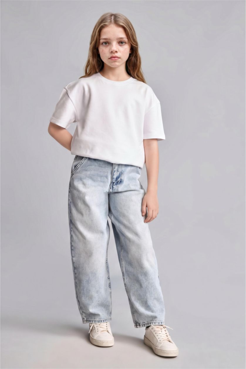 GIRLS & TEENS Light Blue Baggy Fit Jeans