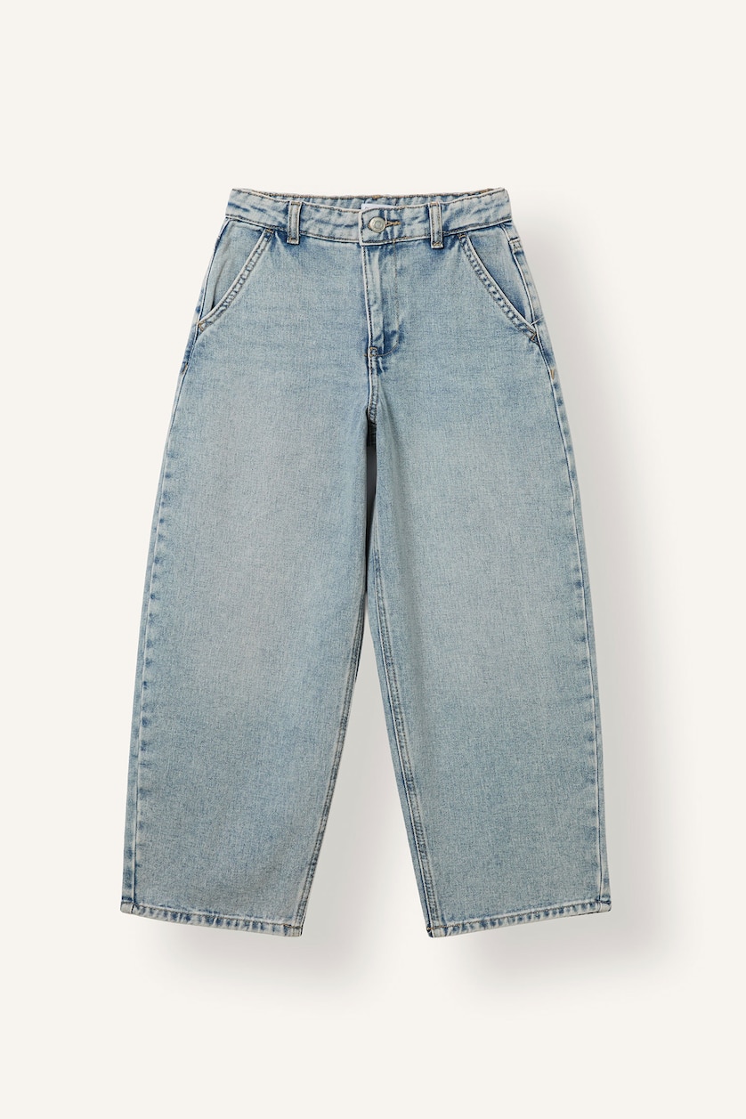 بنات أزرق فاتح Baggy Fit Jeans