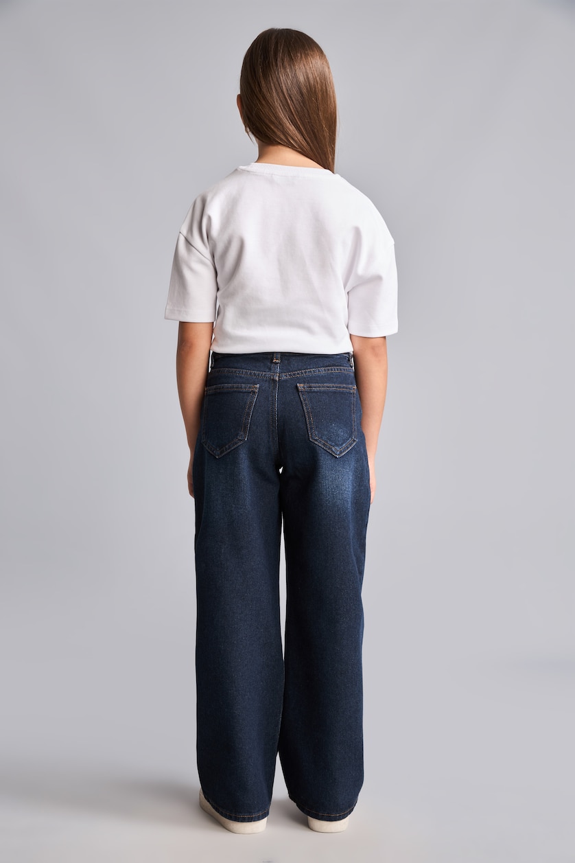 Young Girls - Teen Girls Dark Blue Jeans
