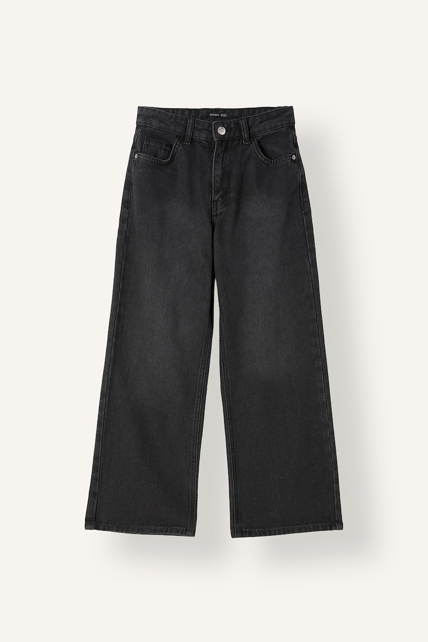 Kız Çocuk - Genç Kız Antrasit Straight Fit Jean Pantolon Kız Çocuk