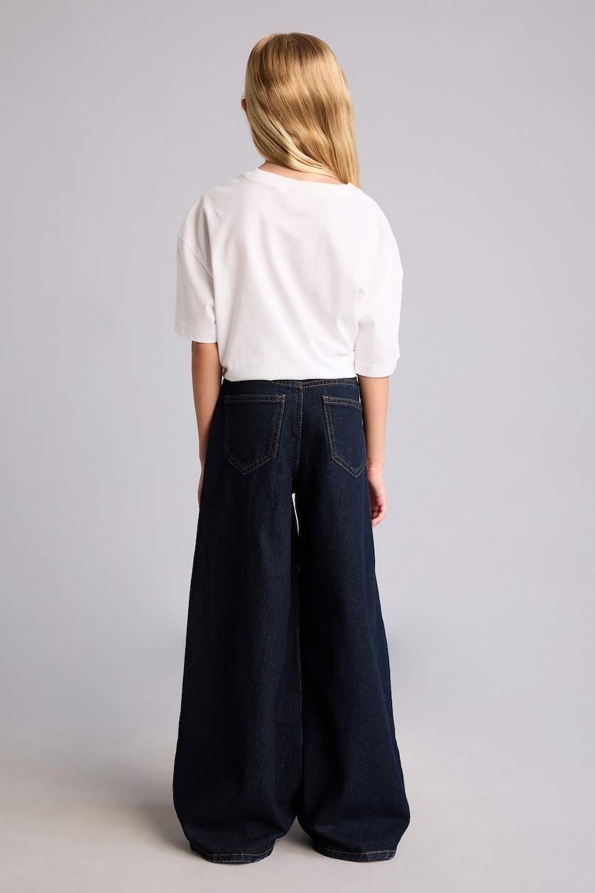 GIRLS & TEENS Dark Blue Girl 90's Wide Leg Jeans