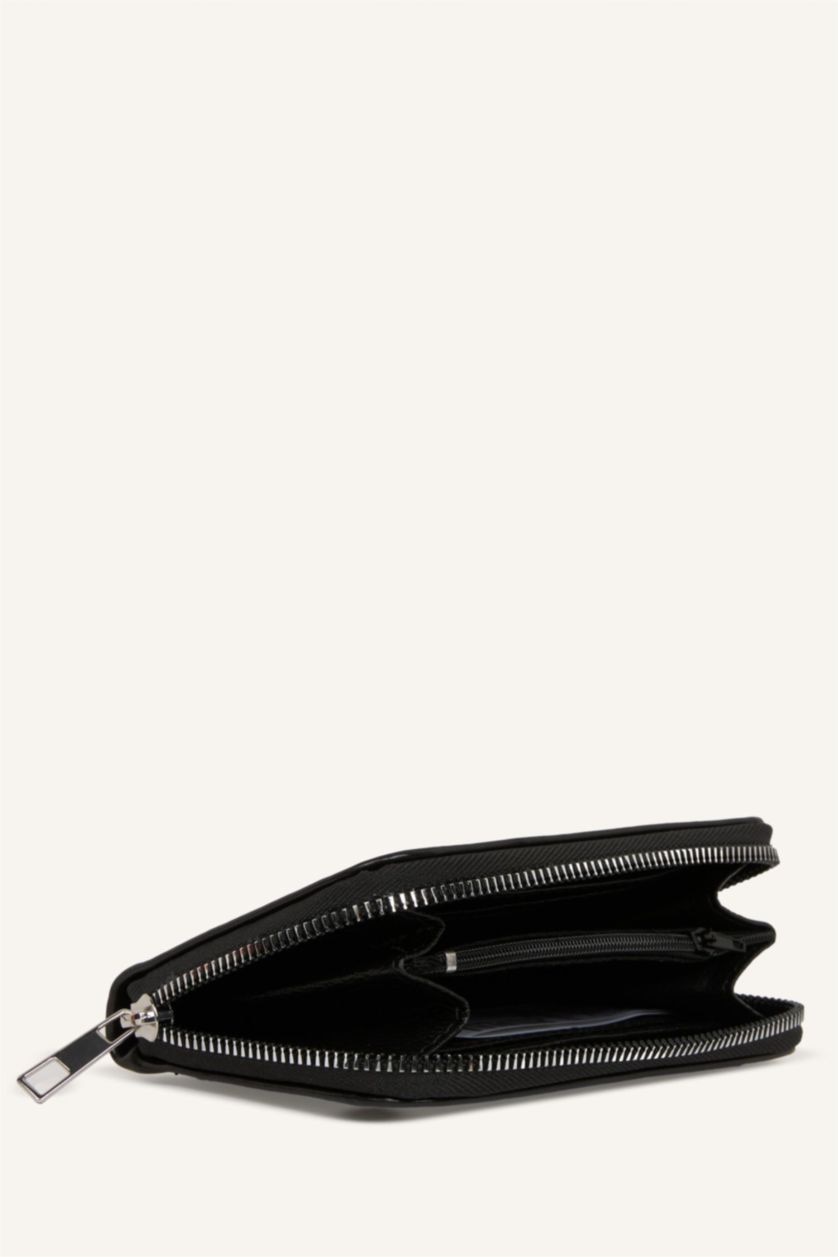 Women Black Woman Faux Leather Wallets