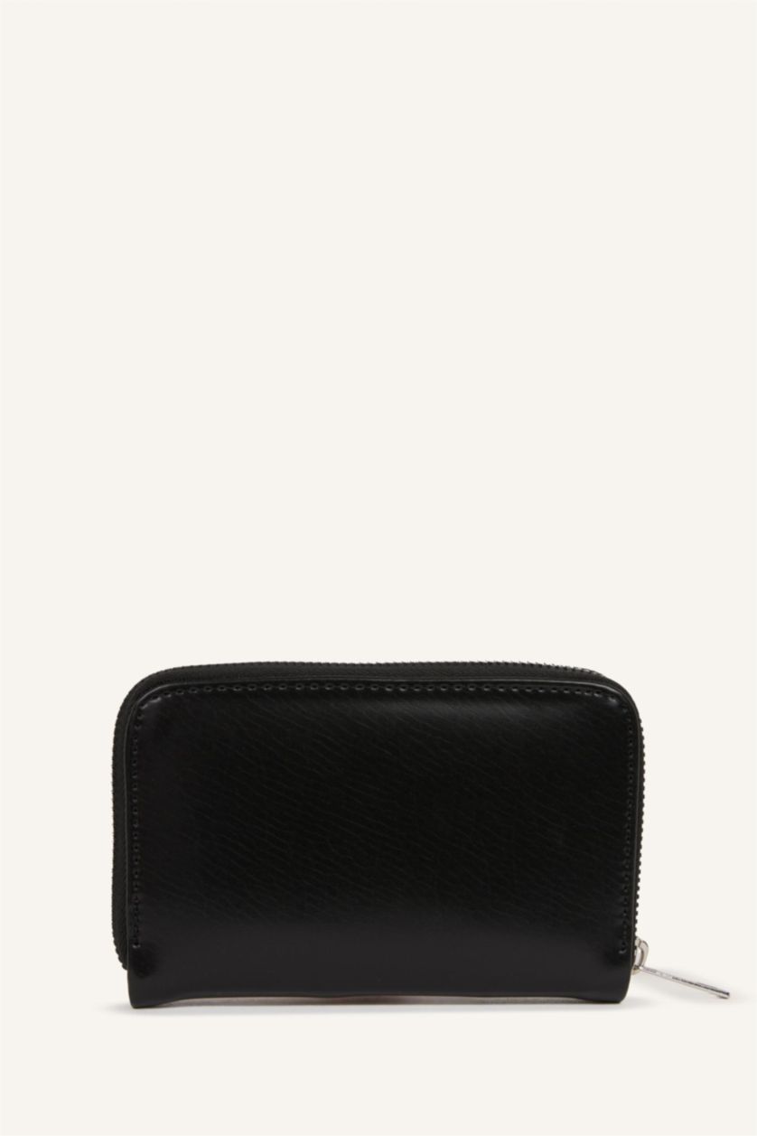 Women Black Woman Faux Leather Wallets