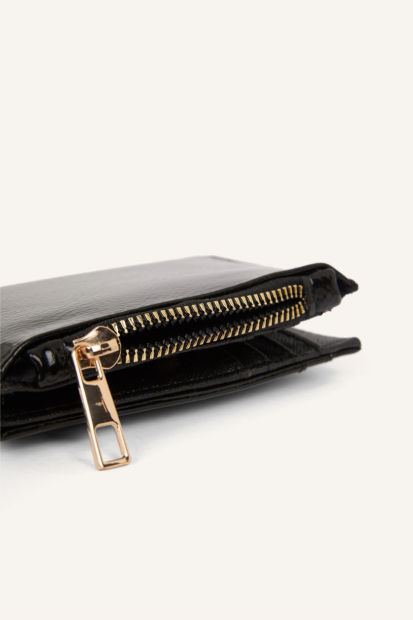 Kadın Siyah Suni Deri Cüzdan