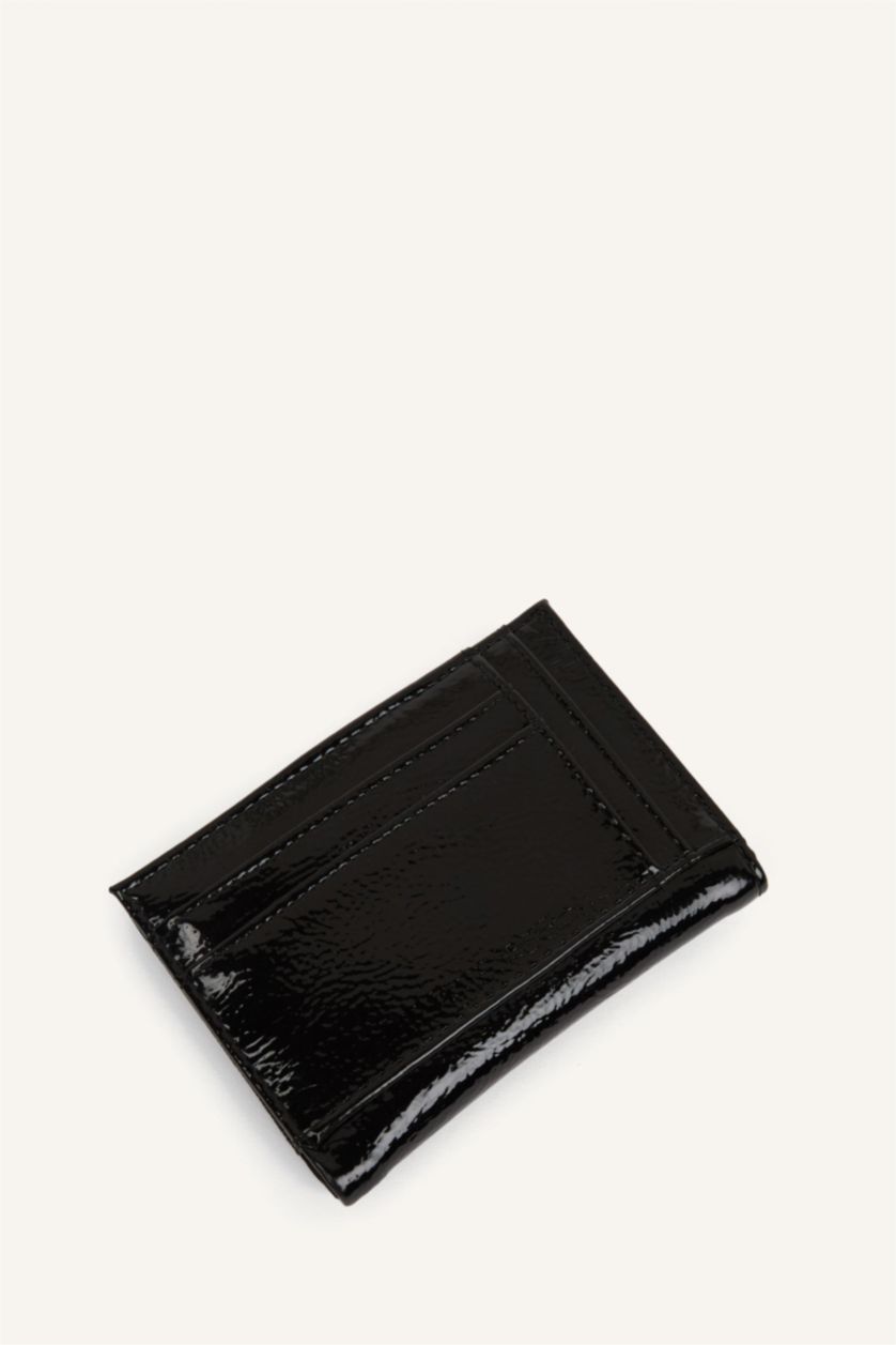 Women Black Woman Faux Leather Wallets
