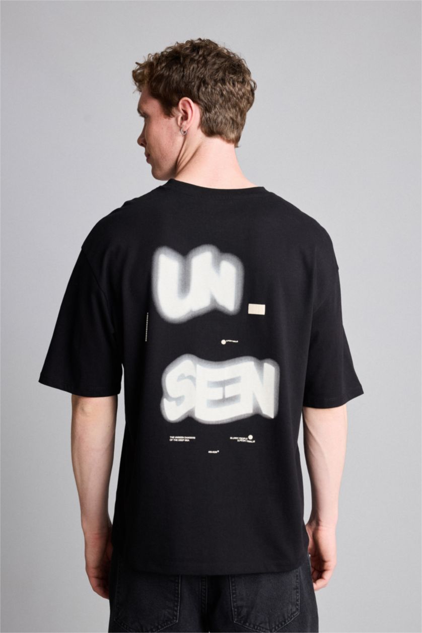 MAN Black Boxy Fit Short Sleeve T-Shirt