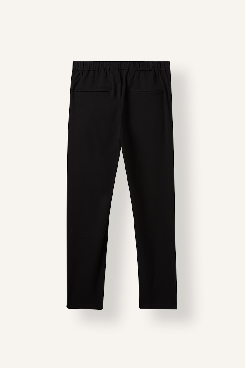 Men Black Tapered Fit Trousers