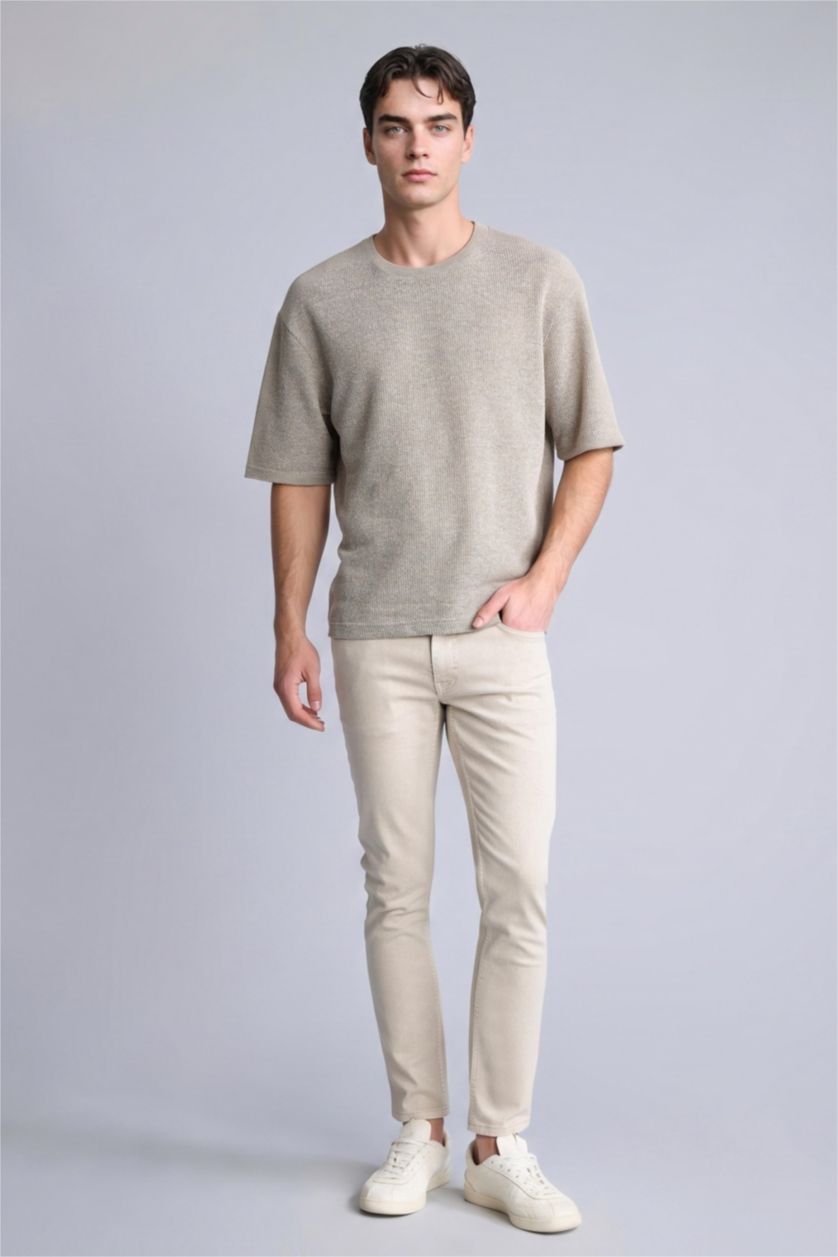 MAN Khaki Boxy Fit Short Sleeve T-Shirt