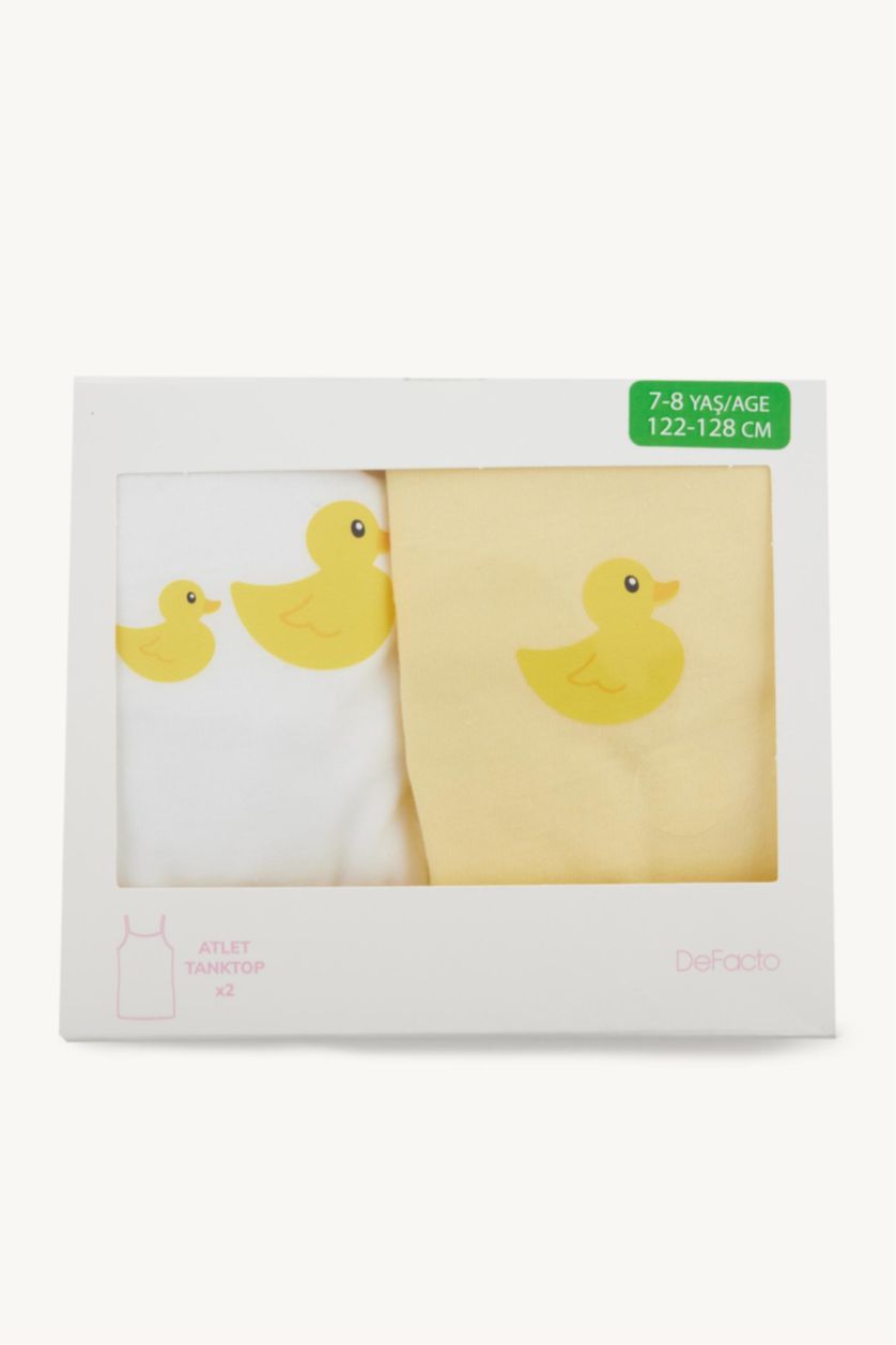 Kız Çocuk - Genç Kız Beyaz %100 Pamuk 2'Li Ayıcıklı Pijama Takım Erkek Bebek