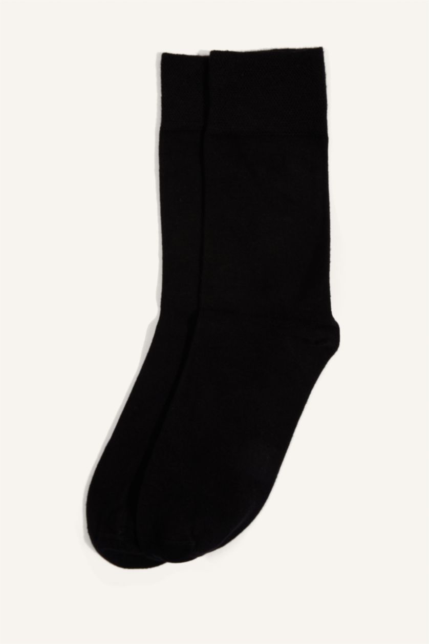 Erkek Siyah Pamuklu 2'Li Çorap